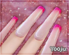 Pink french nails