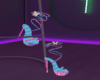 PINK AND BLUE HEELS