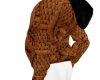 M_B Brown Leather Hoodie
