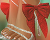 Xmas Gift Bow Heels Red