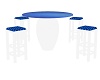 BLUE AND WHITE TABLE