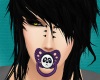 Emo Panda Pacifier Purp.