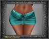 Open Teal Mini Skirt