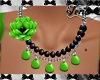 Apple Green Blk Necklace