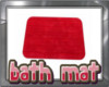 red bath mat