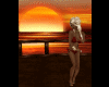 red swim suit