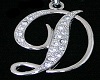 Silver D necklace