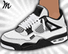 4's Shoes White/Black ~M