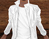 White Leather Jacket (M)