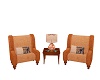 Cozy Coral Coffee Chairs
