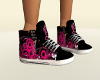 Pink Black Sneakers