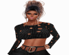 ^F^Black Ripped Top