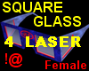 !@ Square glasses laser