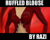 BloodRed Ruffled Blouse