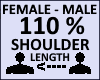 Shoulder length 110%