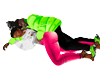 Kids Mom Dad sleep pose
