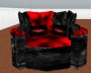 Red & Blk Snuggle Chair