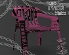 pink kanji chair