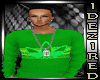 green  sweater