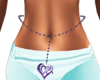 purple heart belly chain