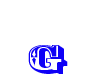 Animated blue g letter