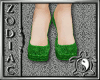 Little Dress Green Pumps