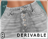 DRV Button Denim Shorts