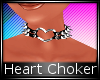 Spiked Heart Choker
