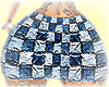 patched denim mini skirt