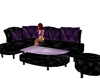 Black Purple sofa set