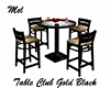 Club Table Gold Black