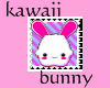 kawaii bunny smile stamp