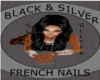 blk & sil striped french