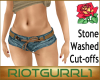 Stone-washed Cut-offs