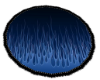 Blue flame rug- round