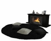 Fire place w/ rug