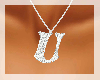 [DF] U silver necklace