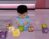Baby Boy Blocks Playing