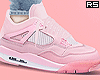 $. 4's Sneakers Pink n/s