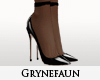 Pra black nylon heels