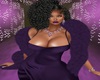 Calista Gown/Fur PurpleL