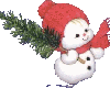 SNOWMAN WITH TREE
