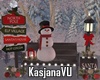 Christmas Snowman Bench