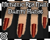 *m Red Gold Nails Dainty