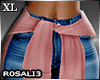 Jeans+knodet shirt bluXL