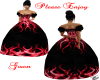 black & Red gown