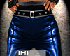 Blue leather pants