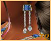 ~TQ~blue square earrings