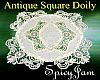 Antqiue Square Doily 1