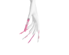 pink charm nails